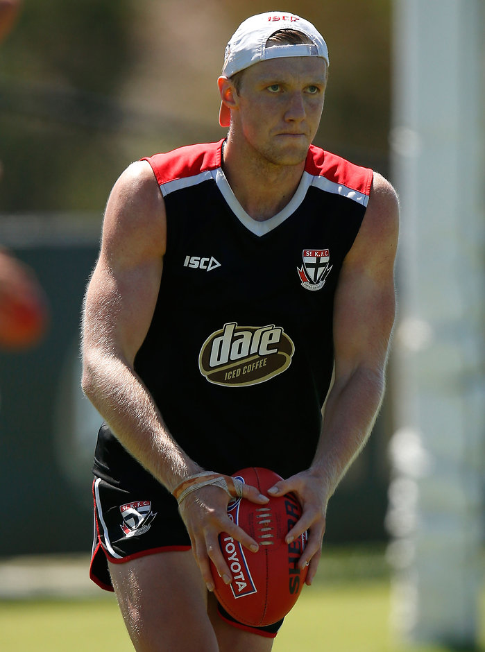 AFL 2016 Training - St Kilda 050216 Hugh Goddard is yet to cement a spot in St Kilda's backline - ${keywords}